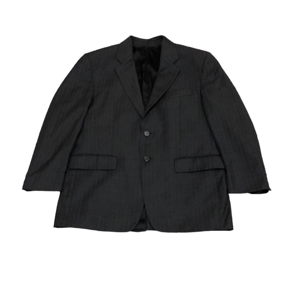 Lauren Ralph Lauren Sports Coat Blazer Size 42S Dark Gray Pinstripes Striped